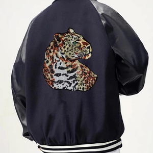 Badge brodé tête d'animal <span class=keywords><strong>l</strong></span>éopard <span class=keywords><strong>de</strong></span> luxe avec sequins, applique guépard scintillante thermocollante pour veste en jean, sweat à capuche, décoration dorsale - Product Image 2