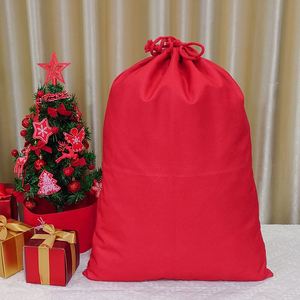 Sacs de Noël en toile de lin écologiques, vente en gros d'usine, sacs cadeaux à cordon de serrage robustes, grande capacité - Product Image 4