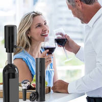 Tire-bouchon électrique personnalisé, coffret cadeau de mariage, décapsuleur automatique rechargeable pour vin rouge avec coupe-capsule et verseur