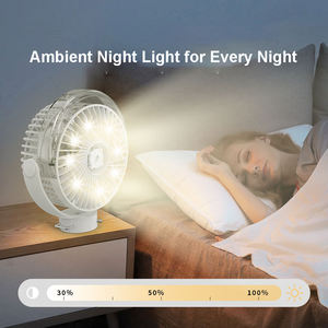 Wholesale Rechargeable LED Light 3 Blades Magnetic Desk <b>Misting</b> <b>Fan</b> Portable Table <b>Fan</b> 12000mAh - Product Image 3