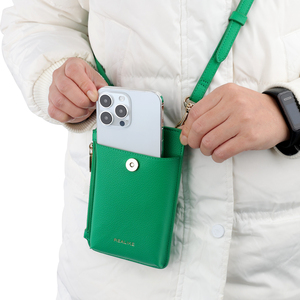 Portefeuille à bouton magnétique; Sac à bandoulière minimaliste pour femme en PU avec sangle réglable, pour téléphone portable - Product Image 6