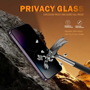 Protector de Pantalla de Vidrio Templado 9H con Privacidad y Fácil Aplicación para <span class=keywords><strong>iPhone</strong></span> 17, 14, 15 <span class=keywords><strong>Pro</strong></span> <span class=keywords><strong>Max</strong></span> y Samsung - Product Image 5