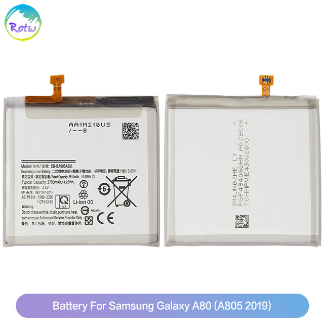 Original Phone Lithium Polymer 3700mah Battery EB-BA905ABU Replacement for Samsung Galaxy A80