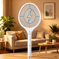 Raquette électrique anti-moustiques haute sécurité, rechargeable, tapette à insectes à haute tension, vente en gros