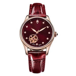 Factory Buck Custom Stainless Steel Case Calendar <strong>Skeleton</strong> Flywheel Lady;<strong>s</strong> Mechanical <strong>Watch</strong> - Product Image 4
