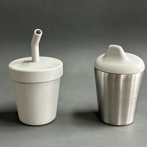 304 thép không gỉ <span class=keywords><strong>cup</strong></span> với bìa 2 nắp Toddler <span class=keywords><strong>cup</strong></span> Set Silicone đào tạo thép không gỉ <span class=keywords><strong>cup</strong></span> với rơm Nắp - Product Image 4