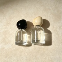Flacon de parfum en verre transparent de type serti, style simple, logo personnalisé, haute qualité, 30ML 50ML 100ML, vente chaude