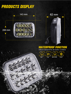 Faro LED rectangular de 7x6 pulgadas para Jeep Wrangler YJ XJ/GMC Chevrolet Express S10/Ford <span class=keywords><strong>Cherokee</strong></span> E250/Toyota Tacoma/Mazda Truck - Product Image 3