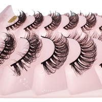 Faux cils de vison 18mm cils Pack 3D vison bouclés Faux cils de vison Volume cils dramatiques