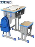 Meubles de classe pour l'école primaire, table et chaise d'étude pour enfant à hauteur réglable, bureau et chaise individuels pour élèves