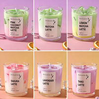 Sommerfest: Personalisierte Premium-Geschenk-Matcha-Tassen-Duftkerzen aus Gelee-Wachs für Laden- und Einzelhandelsdisplays