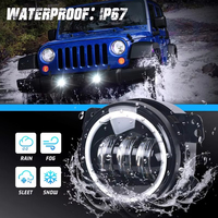 Feux antibrouillard LED 60W 3,5 pouces avec anneau halo blanc DRL et clignotant ambre pour Jeep Wrangler JK TJ LJ Dodge Chrysler