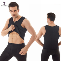 Corset en néoprène, vêtements de Fitness pour hommes, Corset de sport, fermeture éclair, gilet de sueur amincissant, Sauna, débardeur, chemise moulant le corps, 2020