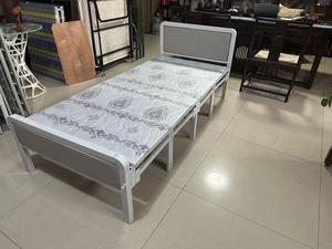 Stable Manufacturing Modern Design Factory Affordable Wholesale of Strong Portable <b>Single</b> <b>Metal</b> <b>Frame</b> Folding <b>Beds</b> with Mattress - Product Image 3