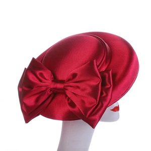 Cappello da donna con fiocco Kentuchy Derby della chiesa reale <span class=keywords><strong>Ascot</strong></span> Sinamay Vintage <span class=keywords><strong>abito</strong></span> da sposa per festa di nozze Fascinator Hat accessori - Product Image 4