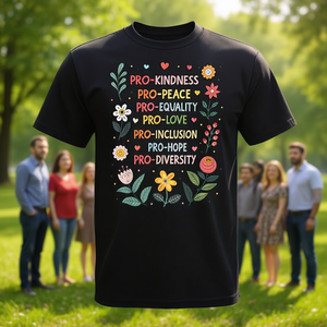 T-shirt Pro Kindness Peace Equality Love Inclusion Hope Diversity - Product Image 3