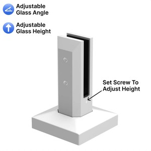 Collier <span class=keywords><strong>de</strong></span> serrage en acier inoxydable pour clôture <span class=keywords><strong>de</strong></span> piscine en verre, balustrade et rampes, quincaillerie pour garde-corps en verre d'escalier et <span class=keywords><strong>de</strong></span> balcon - Product Image 5