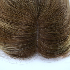 Listo para enviar: Toppers de cabello humano 3*5.5 para mujer, base mono, de proveedores de tupés, cabello humano <span class=keywords><strong>virgen</strong></span> con cutícula alineada, topper mono con PU - Product Image 3