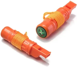 Silbato de Seguridad 5 en 1 de Plástico ABS para Supervivencia en Emergencias con Cordón, Brújula, Linterna, Lupa y Luz LED - Product Image 3
