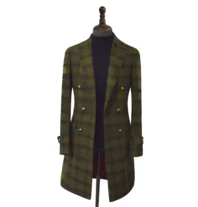 2019 Hot sale pure wool made overcoat men long winter coat