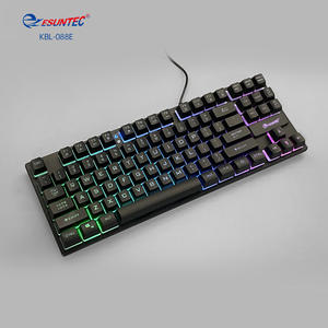 Nouveau clavier de jeu filaire USB avec rétroéclairage LED, 87 touches, pour ordinateur de bureau/ordinateur portable, clavier de jeu pour joueurs, KBL-088E - Product Image 5