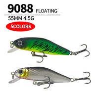 Umpan Keras Buatan Micro Floating Mino 55mm/4.5g untuk Ikan Air Tawar Umpan Plastik Air Tawar
