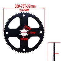 40T 58T 60T 65T 75T Pignon de roue arrière 428 pour 49cc ATV Dirt Pit Bike Moto ATV Quad Scooter