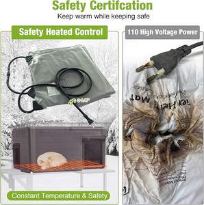 بيت قطط مدفأ للقطط الخارجية، مقاوم للعوامل الجوية بنسبة 100%، قابل للتوسيع، مأوى معزول للقطط البرية مع سخان - Product Image 3