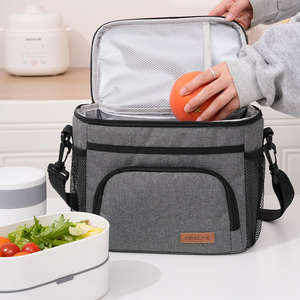 กระเป๋าปิคนิคคุณภาพสูง ลายโพลีเอสเตอร์ 9 ลิตร กระเป๋าใส่อาหารกลางวัน ใช้ในครัวเรือน แช่เย็น ฉนวนกันความร้อนแบบนุ่ม - Product Image 5