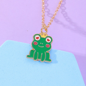 Collana da Donna con Ciondolo a Forma di Rana Placcato Oro in Lega, Gioielli alla Moda, Cartone Animato, Collezione 2026 - Grande Successo! - Product Image 4