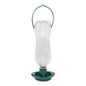 Mangeoire à oiseaux suspendue vert foncé en plastique, mangeoire automatique portable pour oiseaux, accessoires d'alimentation pour jardin extérieur, balcon - Product Image 3