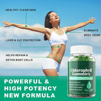 Gummies Énergisantes et Détoxifiantes à l'Extrait de Chlorophylle OEM, Enrichies en Vitamine D, Calcium et Fer pour Adultes