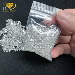 Moissanite piedras preciosas fabricante al por mayor DEF Color cónico Baguette corte pequeño tamaño suelto Melee Moissanite para joyería