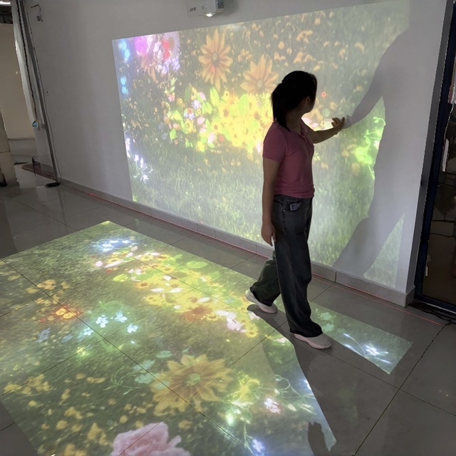 3D Holographic 400inch Interactive Immersive Projection Advertising Machine Finger Touch Wall/ Floor Games for Indoor Playground