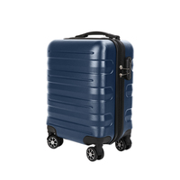 Valise de cabine de 16 pouces en ABS léger à la mode avec logo personnalisé ODM de haute qualité Bagages 4 roues silencieuses avec double fermeture à glissière