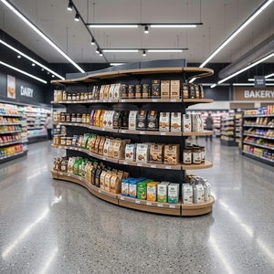 Scaffale a 3-6 Ripiani in Ferro Tipo <span class=keywords><strong>S</strong></span> per Negozi di Liquori, Colore Nero e Bianco, Facile Installazione, 100Kg per Ripiano, per Boutique, Minimarket, Farmacie e Supermercati - Product Image 6