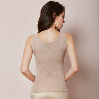 Corset amincissant en dentelle post-partum pour femme, soutien-gorge liftant et gainant l'abdomen, grande taille, six rangées de boutons