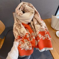 2025 vente chaude haut de gamme femmes grande écharpe carrée motif floral épaissi doux et confortable chaud automne/hiver châle