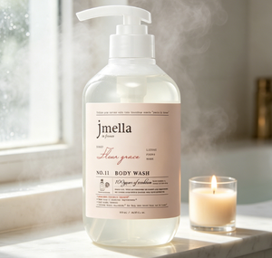 เจลอาบน้ำ JMELLA จากฝรั่งเศส รุ่น Fleur Grace Moisturizing ขนาด 500 มล. ผลิตภัณฑ์ความงามเกาหลี ซึมซาบเร็ว บำรุงผิวให้นุ่ม ใช้ได้ทุกวัน ขนาดใหญ่ - Product Image 2