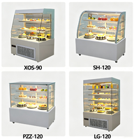 Vitrine Réfrigérée de Luxe à Porte Coulissante Avant avec Système de Refroidissement Entièrement en Cuivre pour Café et Pâtisserie