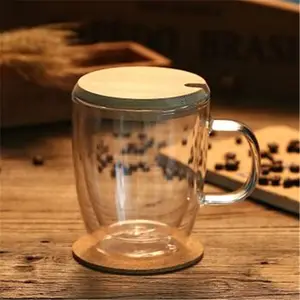 Tazze da caffè o da tè in vetro a doppia parete isolate 250ml 350ml tazze da caffè con manico
