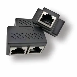 Connecteur de répartiteur de réseau Ethernet RJ45 adaptateur prolongateur câble Ethernet 1 femelle à double femelle coupleur de jonction de câble pour Modem