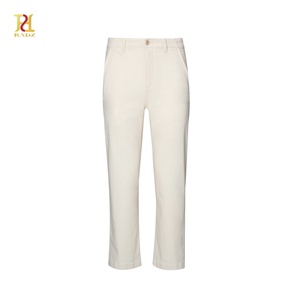 <span class=keywords><strong>Jean</strong></span> baggy de luxe pour homme 2025 – Pantalon streetwear haut de gamme en coton, coupe large, taille ajustable, denim style papa, <span class=keywords><strong>blanc</strong></span> ivoire - Product Image 2