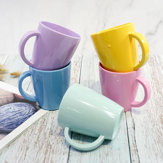 Großhandel bunt billig Kunststoff Melamin blau Kaffeetasse Tasse