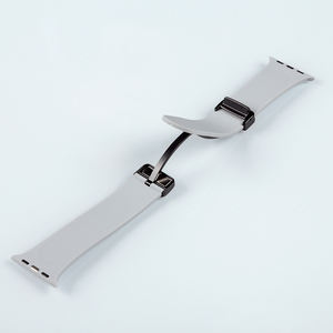 Bracelet de montre en silicone de couleur unie avec fermoir magnétique étanche pour <span class=keywords><strong>Apple</strong></span> <span class=keywords><strong>Watch</strong></span> 11 10 9 8 <span class=keywords><strong>SE2</strong></span> - Product Image 5