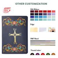 Vente en gros de Bibles imprimées de haute qualité, fabricants de Bibles à couverture souple de renommée, design innovant, Bible chrétienne en cuir PU