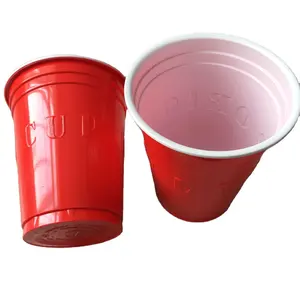 Nhà máy trực tiếp màu đỏ bên cup/bia Pong cup 18OZ