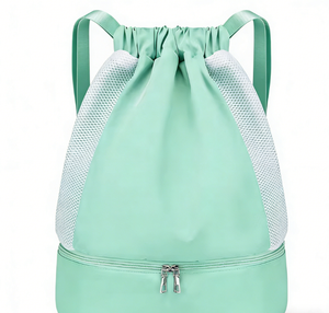 กระเป๋าเป้สะพายหลังแบบมีเชือกผูกไนลอน OEM พร้อมช่องซิป ซับในโพลีเอสเตอร์กันน้ำ-กระเป๋ากีฬากลางแจ้งแบบลำลอง - Product Image 2