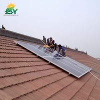 Système de montage solaire pour toitures en tuiles céramiques pour projets photovoltaïques commerciaux et industriels, structure modulaire en aluminium anodisé réglable