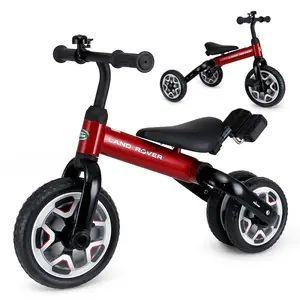 Portable Folding Tricycle 2 In 1 Dual目的ChildrenのBalanced Bicycle Mini Scooter BicycleためKids Three Wheel Scooter